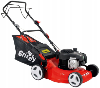 Benzínová kosačka Grizzly s košom, objem 125 cm³. 50 l kôš, šírka rezu 42 cm